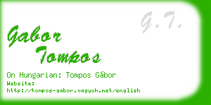 gabor tompos business card